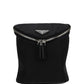 Re-Nylon and Leather Shoulder Bag - Black