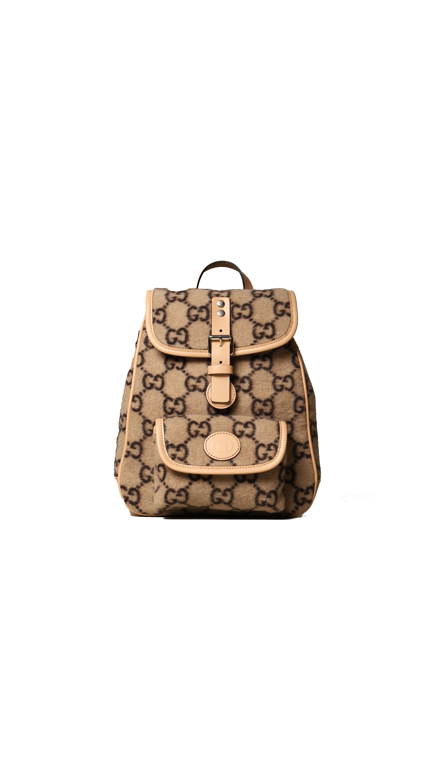 GG Supreme Wool Backpack - Beige / Blue
