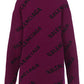 Allover Logo Cardigan - Purple