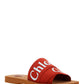 Woody Flat Mule - Terracotta Red