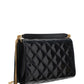 Women's Black Becky Mini Chain Bag In Quilted Patent Leather - Black