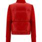Padded Wool & Mohair Cardigan - Red