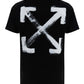 Paint Arrow Slim T-Shirt - Black