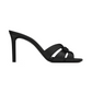 Tribute Heeled Mules In Smooth Leather - Black