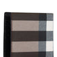 Exaggerated Check and Leather Bifold Wallet - Dark Birch Brown
