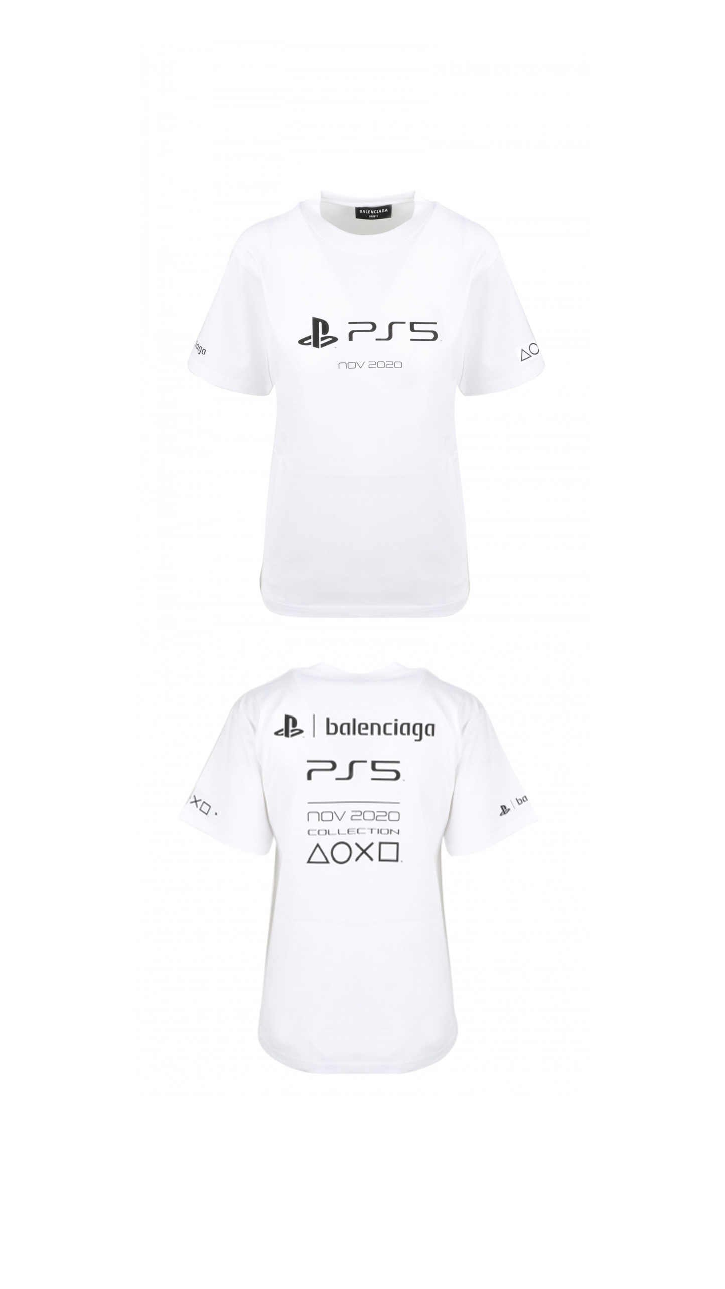 PS5 Balenciaga Logo T-Shirt - White