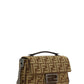 FF Tapestry Baguette Chain Midi Bag - Brown