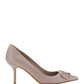 VLogo Signature Embellishment Calfskin Pump - Poudre