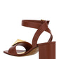 One Stud Sandal in Calfskin With Maxi Stud - Gingerbread