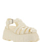 Rubber Platform Sandals - White