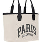 Cities Paris Jumbo Small Tote Bag - Beige / Black.