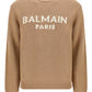 Marino Wool Sweater Logo - Beige