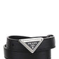 Brushed Leather Belt - Black