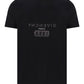 Slim T-shirt in Printed Jersey - Black