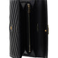 Cassandra Matelasse Large Flap Wallet In Grain De Poudre Embossed Leather - Black