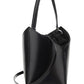 Mini Cut Out bucket bag in Box leather - Black