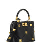 Small Roman Stud The Handle Bag In Nappa - Black