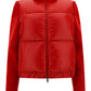 Padded Wool & Mohair Cardigan - Red
