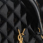 Women's Black Becky Mini Chain Bag In Quilted Patent Leather - Black