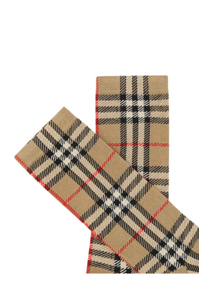 Vintage Check Intarsia Cotton Cashmere Blend Socks