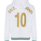 Jersey hoodie with patch - White