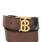 Reversible Monogram Motif Check Belt - Brown / Black