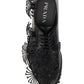 Brushed Leather Derby Shoes with Appliqués - Black