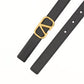 Reversible Vlogo Signature Belt In Shiny Calfskin 20MM - Black / Red