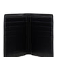Exaggerated Check and Leather Bifold Wallet - Dark Birch Brown