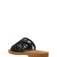 Woody Lace Mule Sandals - Black