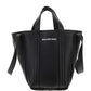 Everyday XS North-South Shoulder Tote Bag In Grained Calfskin - Black