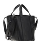 Everyday XS North-South Shoulder Tote Bag In Grained Calfskin - Black