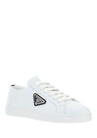 Brushed Leather Sneakers - White