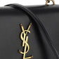 Sunset Chain Bag In Smooth Leather - Black