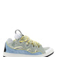 Leather Curb Sneakers - Grey / Blue