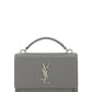 Sunset Chain Wallet Bag in Smooth Leather - Grey