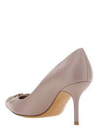 VLogo Signature Embellishment Calfskin Pump - Poudre
