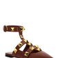 Roman Stud Ballet in Calfskin - Tan