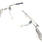 Star Earrings With Brass Chains - Palladium