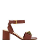 One Stud Sandal in Calfskin With Maxi Stud - Gingerbread