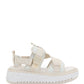 Lilli Sporty Flat Sandal In Recycled Textile - White