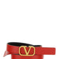 Reversible Vlogo Signature Belt In Shiny Calfskin 20MM - Black / Red