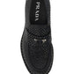 Chocolate Satin Loafers With Crystals - Black