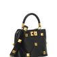 Small Roman Stud The Handle Bag In Nappa - Black