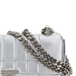 Quilted Metallic Leather Mini Lola Bag - Silver