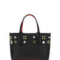 Cabata Empire Spike Studded Leather Tote Bag - Black