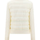 Padded Wool Blend Cardigan - Off White