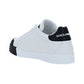 Calfskin Nappa Portofino Sneakers with Rubber Toe - White