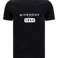 Slim T-shirt in Printed Jersey - Black