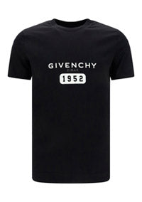 Slim T-shirt in Printed Jersey - Black